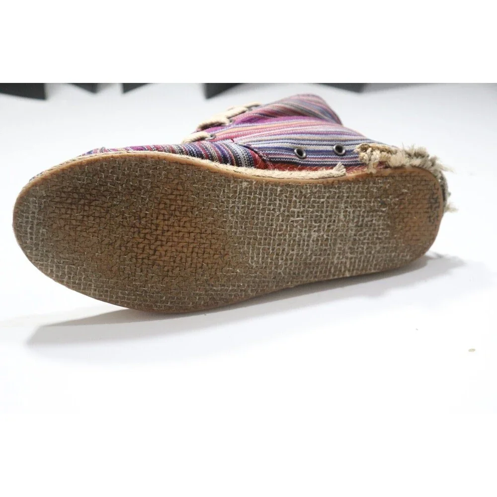 Toms Booties Canvas Hightops Womens Chukka Espadrille Multicolor Size 7.5